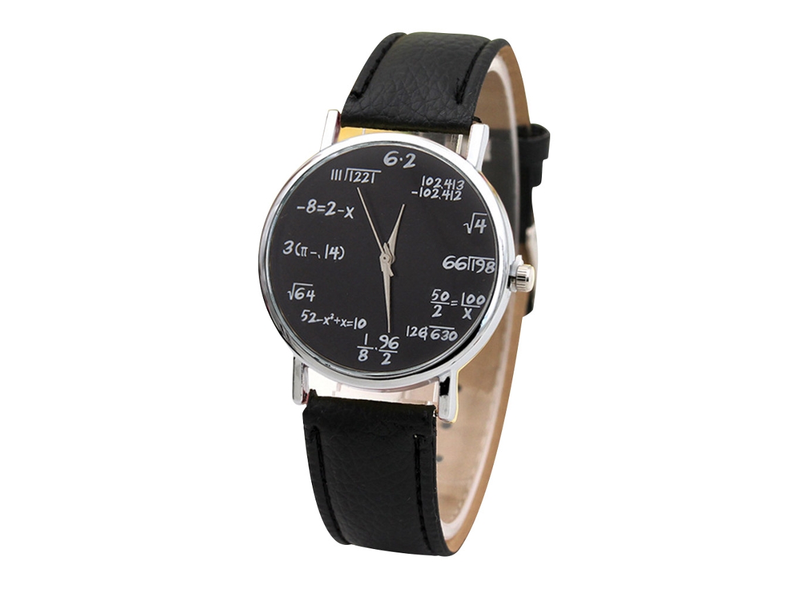 Reloj De Pulsera Sencillo E Informal Para Mujer, De Piel Sintética Con Movimiento De Cuarzo (correa Negra + Esfera Negra).