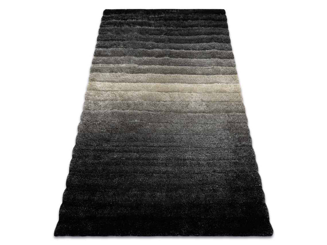 Alfombra Moderno Flim 007-B6 Lanudo, Rayas - Structural Gris (160 x 220 cm)