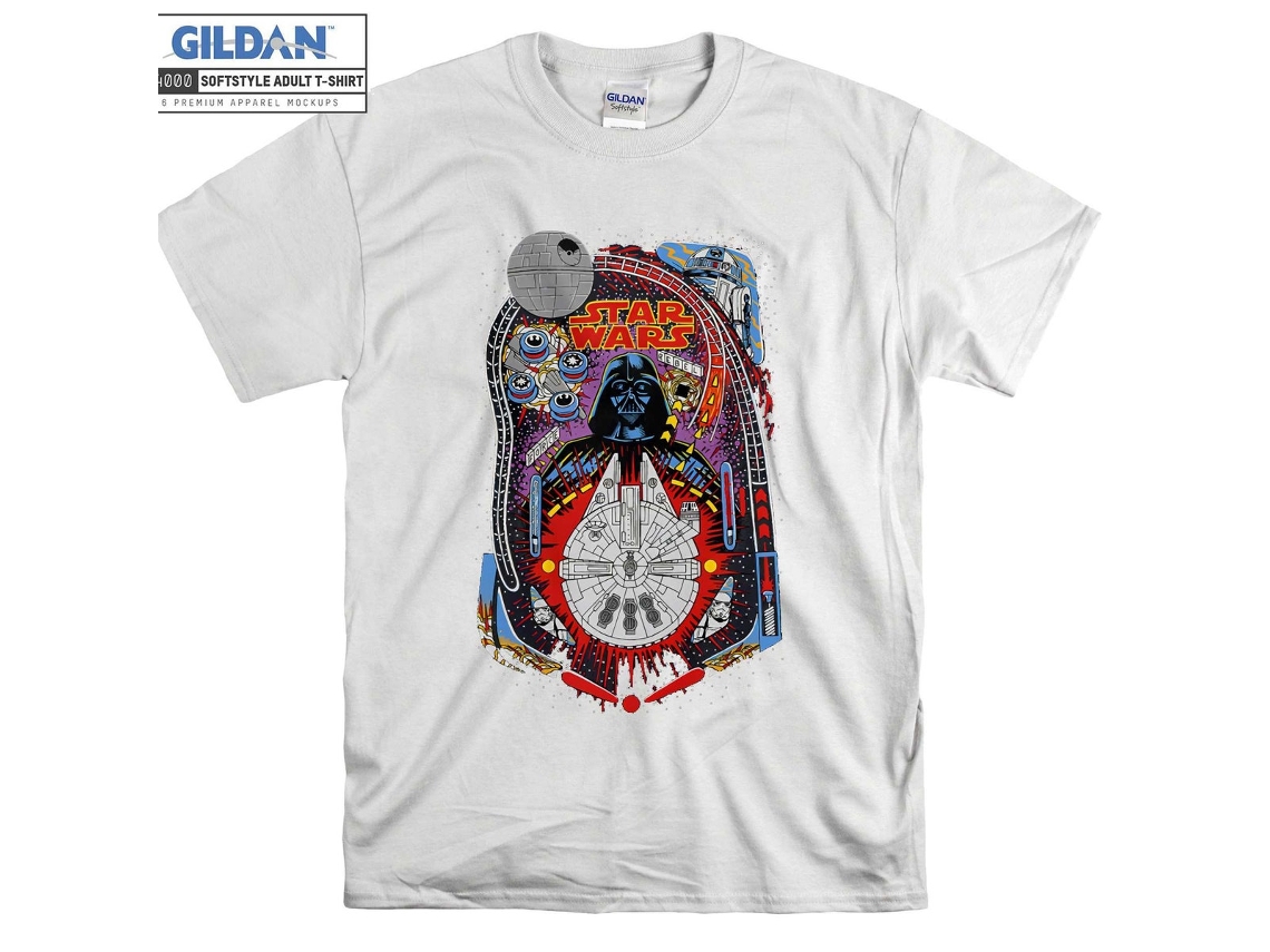 Camiseta Rockinstone Star Wars Darth Vader Death Star Pinball（s）