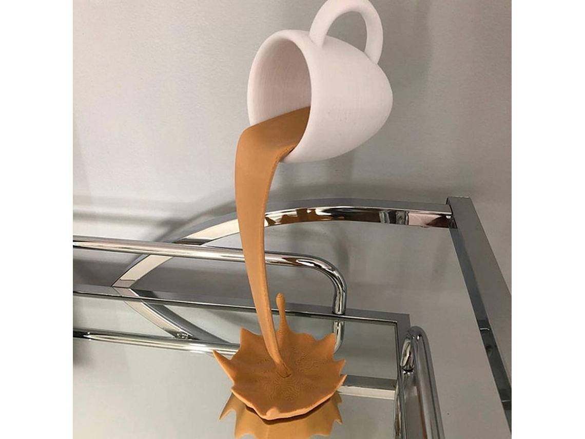 Escultura Decorativa Flotante De Taza De Café De 15 Cm (5,9 Pulgadas) Para Cocina Y Restaurante.
