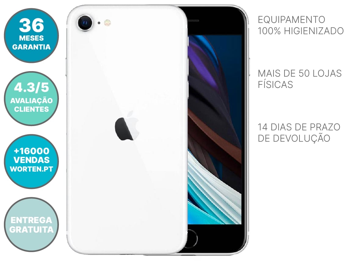 iPhone SE 2020 APPLE (Reacondicionado Señales de Uso - 4.7'' - 64 GB -  Blanco)