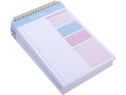 Juego De 4 Blocs De Notas Organizadores Semanales Sin Fecha Para La Planificación Diaria.