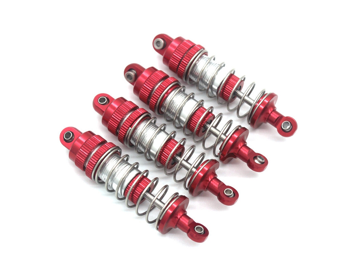 Gris 4pcs Amortiguadores De Metal Mejorados Rellenos De Aceite Para Coches Rc Mnrc Mn128 Mn86s G500 1/12 Modelos De Vehículos Accesorios De Repuesto