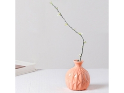 Jarrón Decorativo De Cerámica Con Forma De Macaron Para Arreglos Florales Con Un Diseño Elegante.