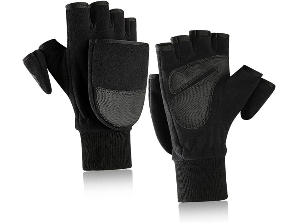 Guantes De Montar A Caballo De Algodón Cálidos Sin Dedos Para Hombre