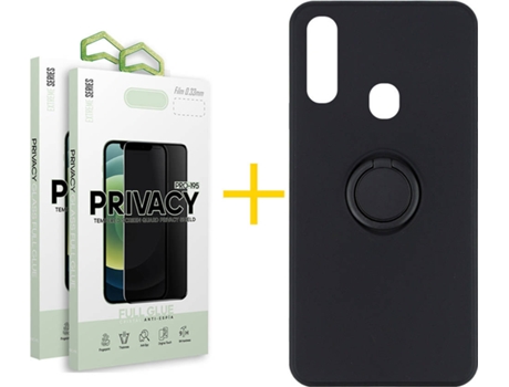 Carcasa + 2 Protectores de Pantalla para Samsung Galaxy A20e SKYHE Negro
