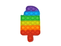 Juguete sensorial de silicona, burbujas arcoiris, 12 cm, modelo E