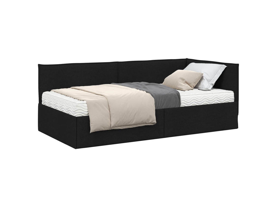 Maison Exclusive - Estructura De Cama Esquina Con Colchón 2 Pcs Verde Terciopelo