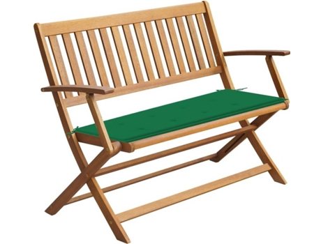Banco de jardín VIDAXL Verde Madera de acacia (120x60x89 cm)