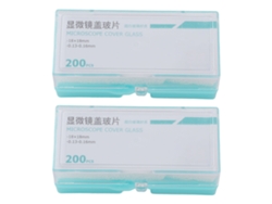 400 Piezas Cubiertas De Microscopio Cuadradas De Vidrio Redondeadas 18x18mm Para Microscopio
