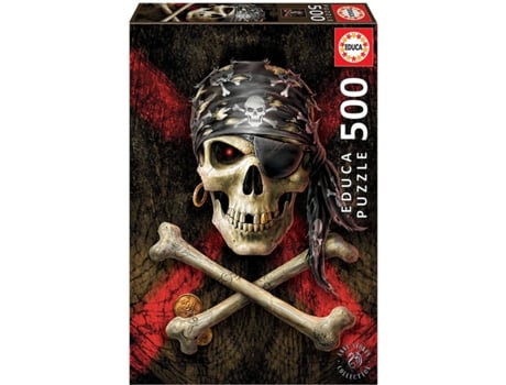 Puzzle EDUCA 500 Calavera Pirata (Edad Mínima: 12 Años - 500 Piezas)