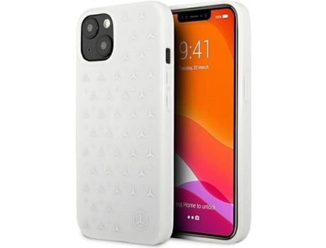 Carcasa Apple MERCEDES iPhone 13 Mini Hardcase Blanco, Plateado