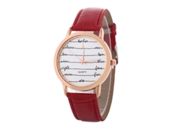 Elegante Reloj De Pulsera Unisex Para Parejas, De Cuarzo, Ideal Para Regalar, Color Rojo Brillante.