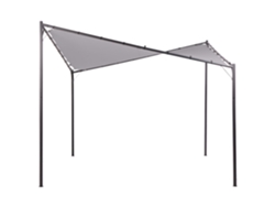 Pérgula De Jardim Aventine Metal 300 Cm 300 Cm Cinzento