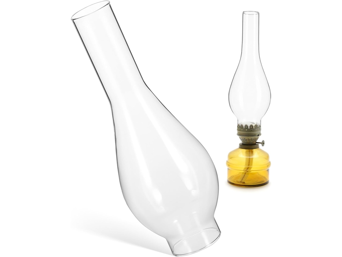 Cristal transparente para lámparas de aceite largas, resistente a altas temperaturas, repuesto para chimenea. SFUSHOS