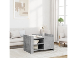 Mesa de centro de 80x50x50 cm, fabricada en derivados de madera, color gris cemento, HARLANV1