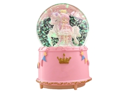 Caja De Música Giratoria Con Bola De Cristal, Nieve Flotante Y Música Para Niñas Y Niños.