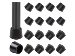 2026-linjou 16 Fundas Protectoras De Patas De Silla, Tapa De Goma 25mm/1 Pulgada, Anti-deslizante, Negro 1 Pulgada 25 Mm