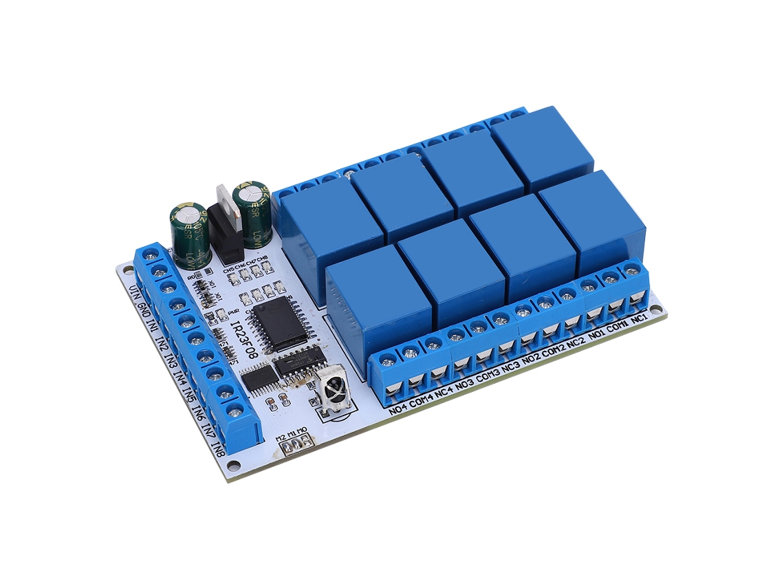 Omni-interruptor De Relé Por Control Remoto Infrarrojo De 8 Canales Multifunción 12v