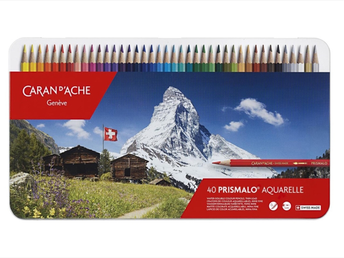 Lápiz CARAN D'ACHE Prismalo Caja Metálica con 40 Colores