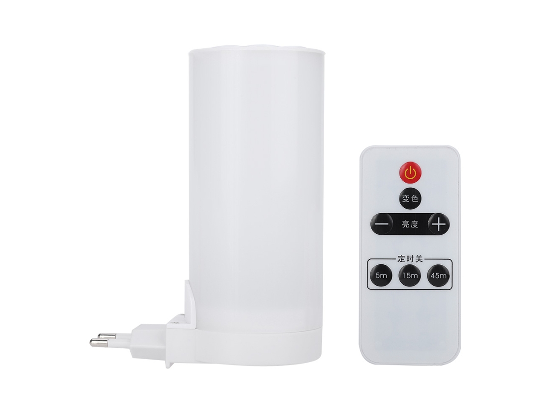 NEVEANCE Lámpara LED Nocturna Inteligente con 3 Colores, 110V, Enchufe UE, Mando a Distancia, para Dormitorio y Hogar