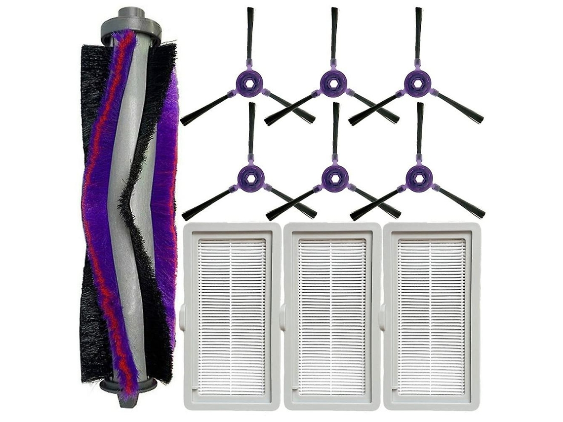 Acessórios de Aspirador Juego de 10 filtros de cepillo lateral para cepillo principal para Powerbot-E Vr05R5050Wk Sp