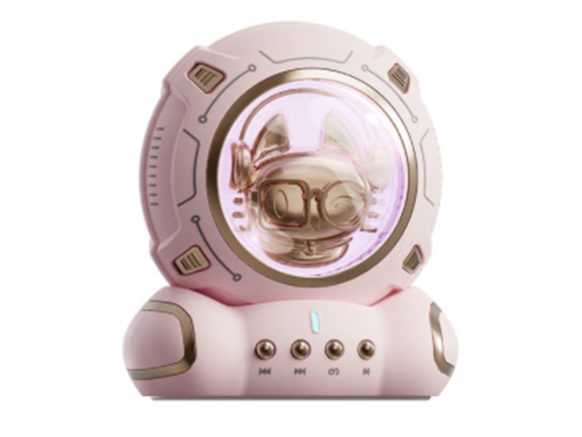 Lámpara De Noche Con Altavoz Bluetooth Portátil, Sonido Nítido, Bonito Diseño Decorativo Para El Hogar, Dormitorio, Coche, Oficina, Rosa.