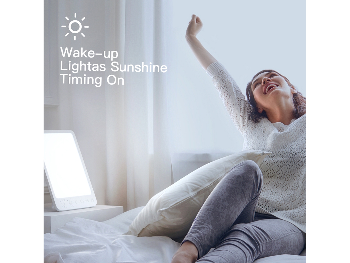 Rebe-lámpara De Terapia De Luz Sin Uv 10000 Lux Con Temporizador Y Control Táctil Para Hogar/oficina
