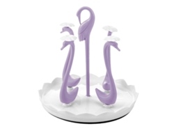 Escurridor de botellas con forma de cisne para encimera y fregadero, elegante y compacto para la cocina, con capacidad para 4 tazas.