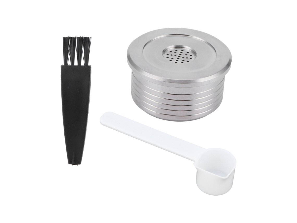 Cápsula De Café Reutilizable De Acero Inoxidable Con Cuchara Y Cepillo Para Delta Q Ndiq7323 Ep Mini