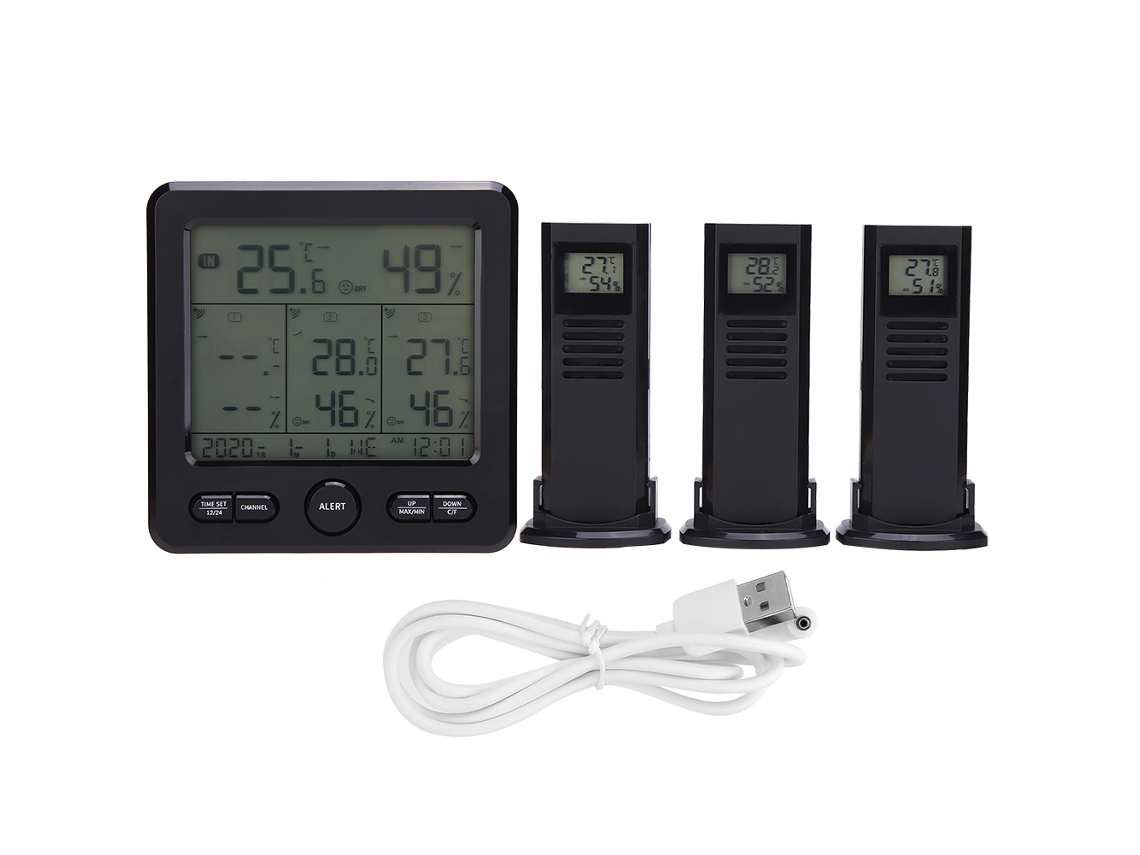 Termómetro Digital Inalámbrico Para Estación Meteorológica Ts-6210 Con Sensor Externo