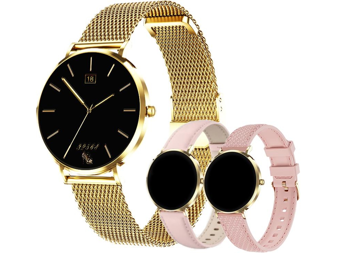 Chronus Smartwatch T8 Ultra con pantalla AMOLED ultrafina de 1,19" (3 correas)