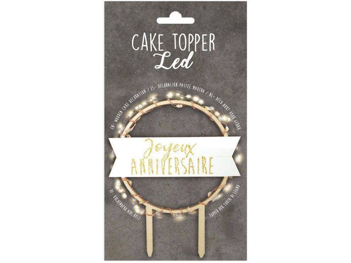 Decoración para Pastel SCRAPCOOKING Joyeux Anniversaire (Madera)