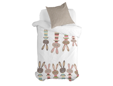 Juego de funda nórdica HAPPYFRIDAY Moshi Moshi Rabbit Family (Multicolor)