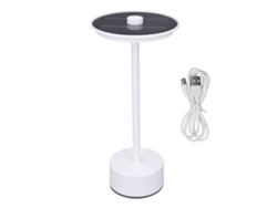 2026-lámpara De Mesa Solar Led Inalámbrica 3 Fuentes De Luz Control Táctil Regulable Ip44 Recargable Usb Para Camping Exterior Y Mesita De Noche