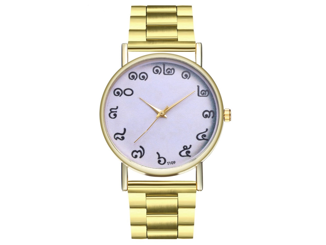 Reloj De Pulsera Analógico De Aleación Con Esfera Redonda Y Calendario De Cuarzo.