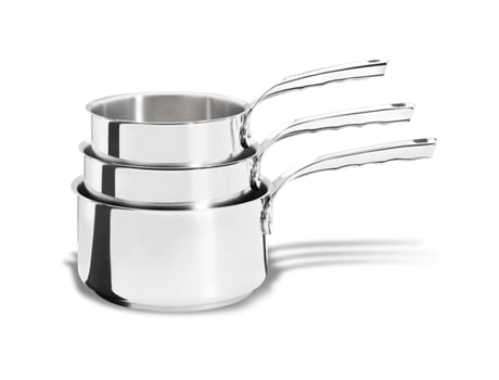 Juego de 3 cacerolas de acero inoxidable de 16,18 y 20 cm 3410.03 - DE BUYER