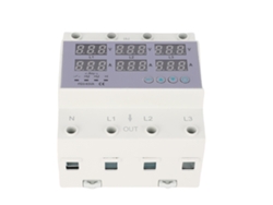 Protector Automático De Sobretensión Y Sobrecorriente Voltímetro Amperímetro 3 Fases Din Rail Ac230-300v