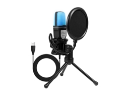 Micrófono de condensador, ideal para transmisión en vivo, portátiles, ordenadores de sobremesa y micrófonos de PC con cable. Mdug
