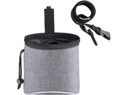 Bolsa De Entrenamiento Gris Con Dispensador, Bolsas Y Tiras Reflectantes, Correas Ajustables Para Perros.