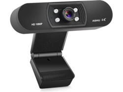 Webcam ASHU H800 HD Widescreen (Negro)