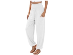 Pantalones Harem Bohemios De Talle Alto Para Yoga Con Bolsillos Para Mujer.