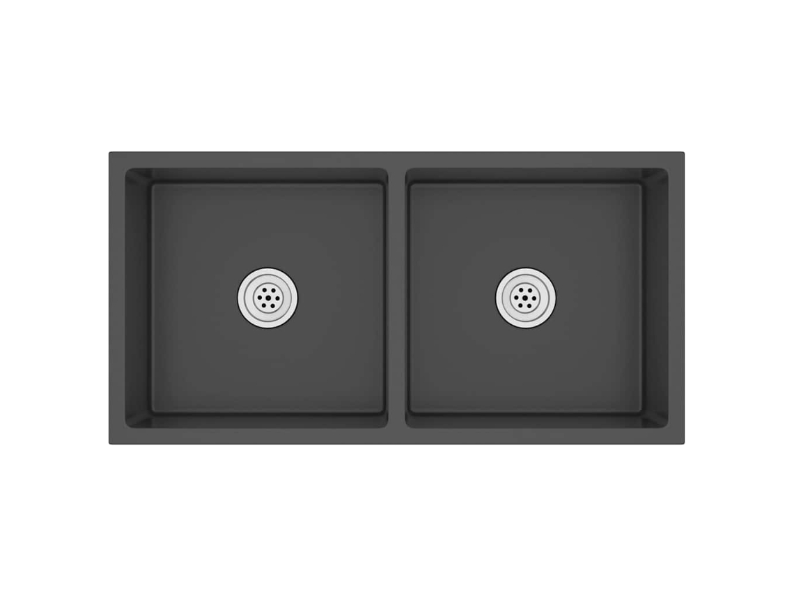 Fregadero hecho a mano VIDAXL acero inoxidable negro