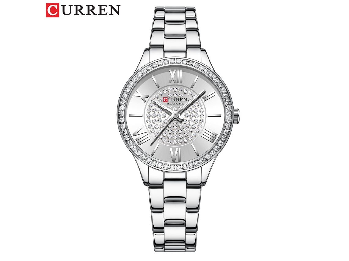 Relógio Feminino De Quartzo À Prova D'água Com Mostrador Pequeno E Numerais Romanos (branco), Ultrafino.