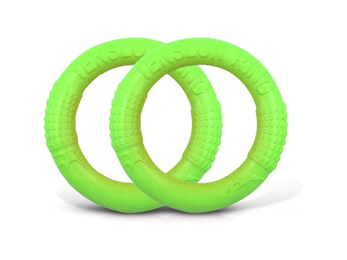 2026-2653-juguete Frisbee Perro Anillos Flotantes Resistentes Para Perros Medianos Y Pequeños Color Verde 2 Piezas