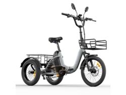 Triciclo eléctrico de carga CYSUM AG1 PRO, batería de 48 V 20 Ah, cestas de carga delanteras y traseras.