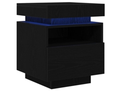 Maison Exclusive - Armario De Noche Con Cajón 2 Pcs Roble Negro 40 X 39 X 48,5 Cm
