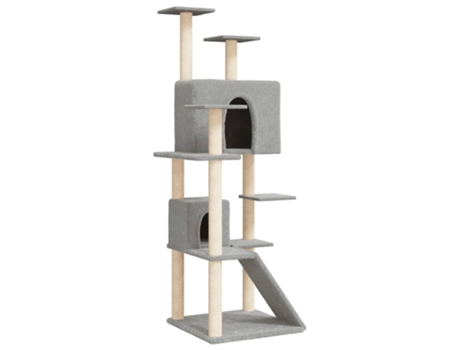 Rascador Para Gatos VIDAXL Con Postes De Sisal Gris Claro 153 cm