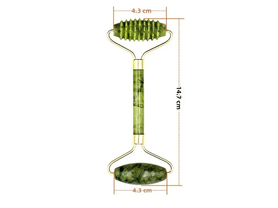 (rodillo Gua Sha B) Juego De Masaje De Jade Natural, Rodillo Gua Sha, Rodillo De Masaje Corporal Y Facial Spa