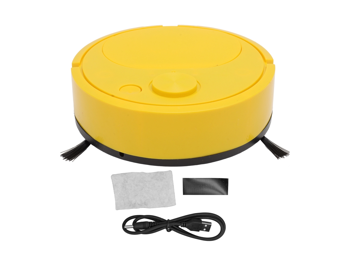 Robot aspirador multifuncional mini con carga USB inteligente para suelos de madera, baldosas y alfombras.